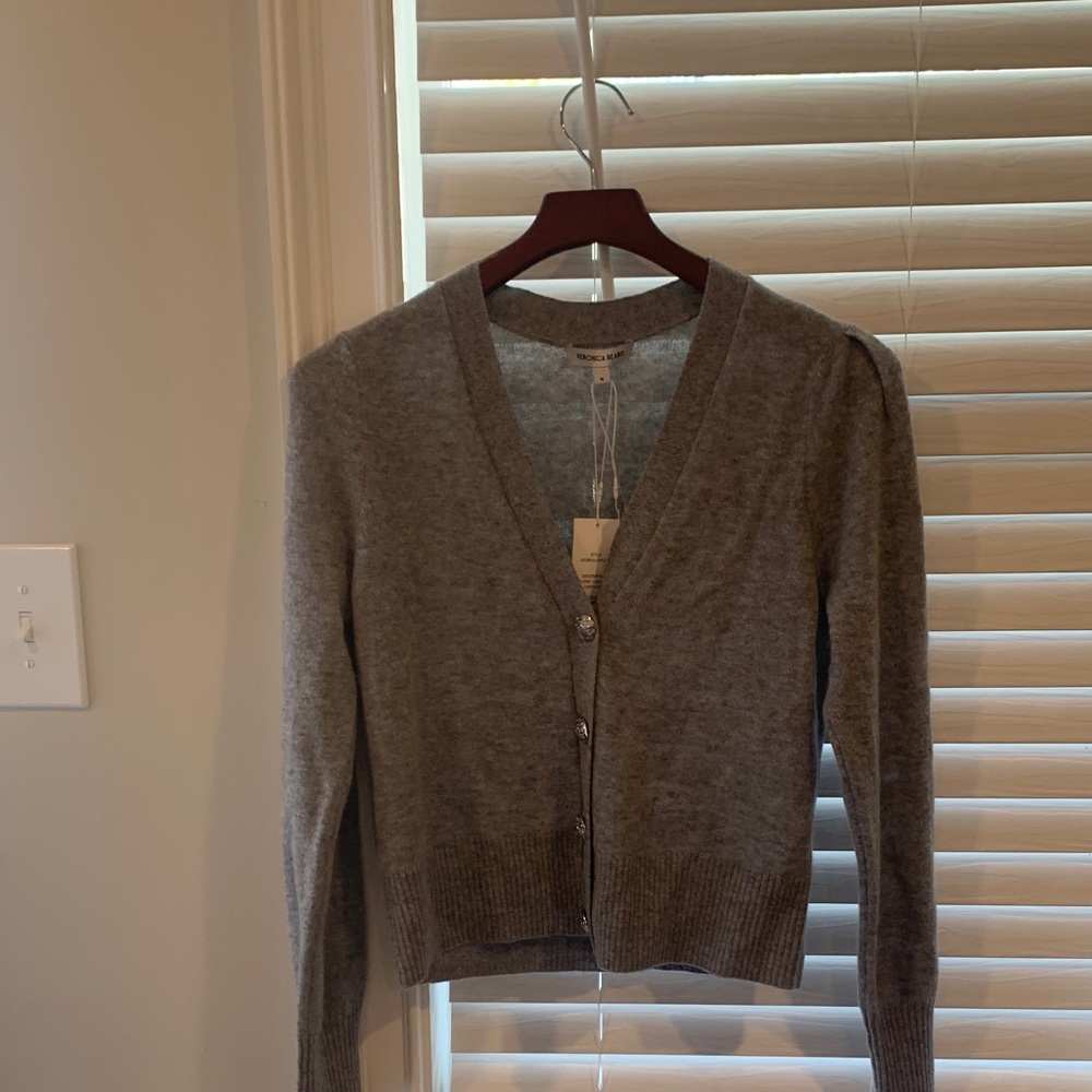 Veronica Beard Gray Women's Cardigan Cashmere Sweater